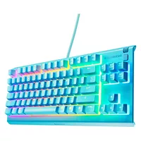 Clavier gamer - Filaire - Format TKL - Switchs membrane - Anti-Ghosting - RGB 16.8 millions de couleurs - Châssis en aluminium - Molette de réglage